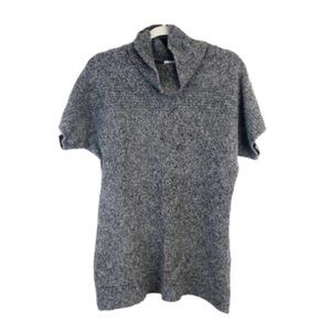 COLUMBIA Women's Cowl Neck Grey Short Sleeve Sweater Tunic Small